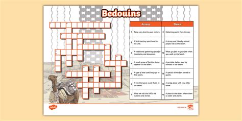 bedouin crossword clue
